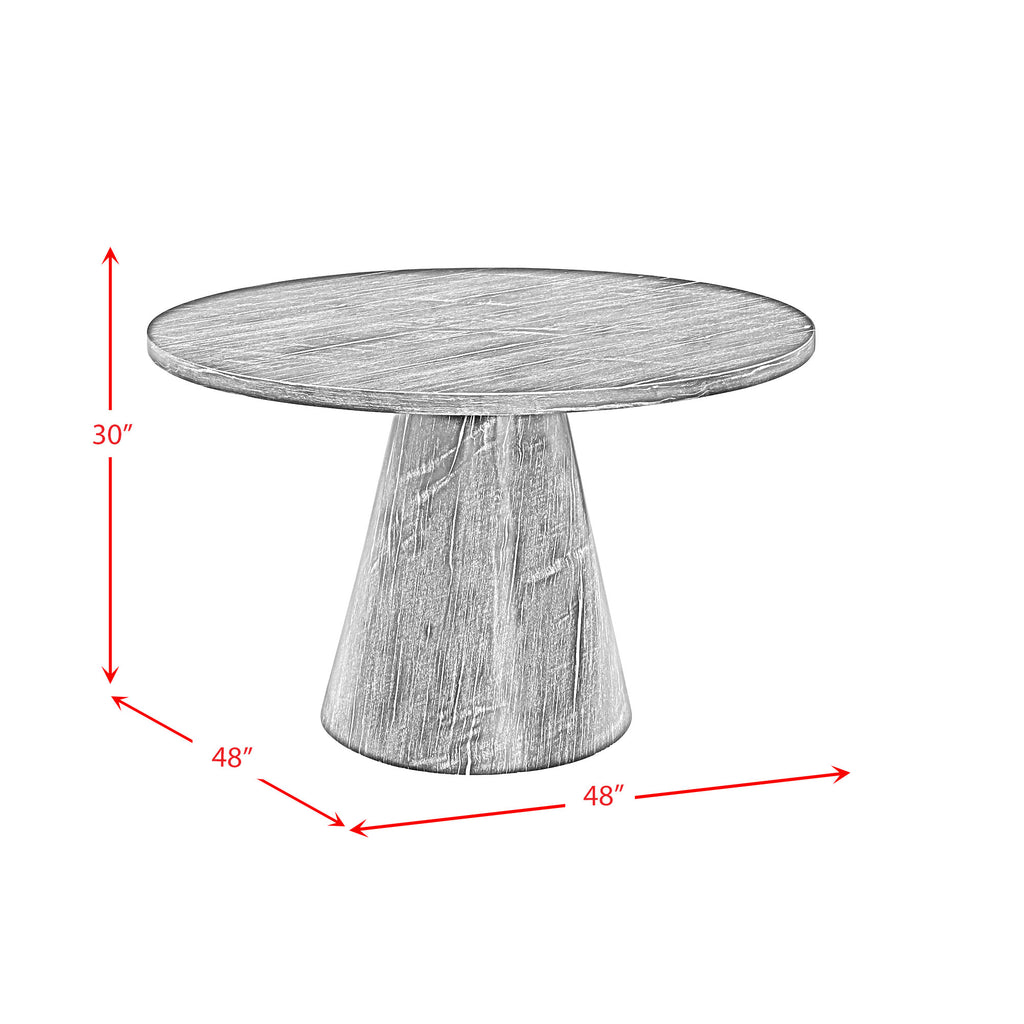 Bellini-5PC-Dining-Set-in-Grey-Round-Table-&-Four-Navy-Blue-Velvet-Chairs
