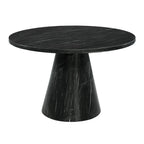 Bellini-5PC-Dining-Set-in-Grey-Round-Table-&-Four-Black-Velvet-Chairs
