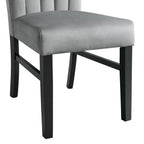 Bellini-5PC-Dining-Set-in-White-Rectangle-Table-&-Four-Grey-Velvet-Chairs
