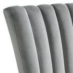 Bellini-5PC-Dining-Set-in-White-Round-Table-&-Four-Grey-Velvet-Chairs