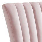 Bellini-5PC-Dining-Set-in-White-Round-Table-&-Four-Pink-Velvet-Chairs