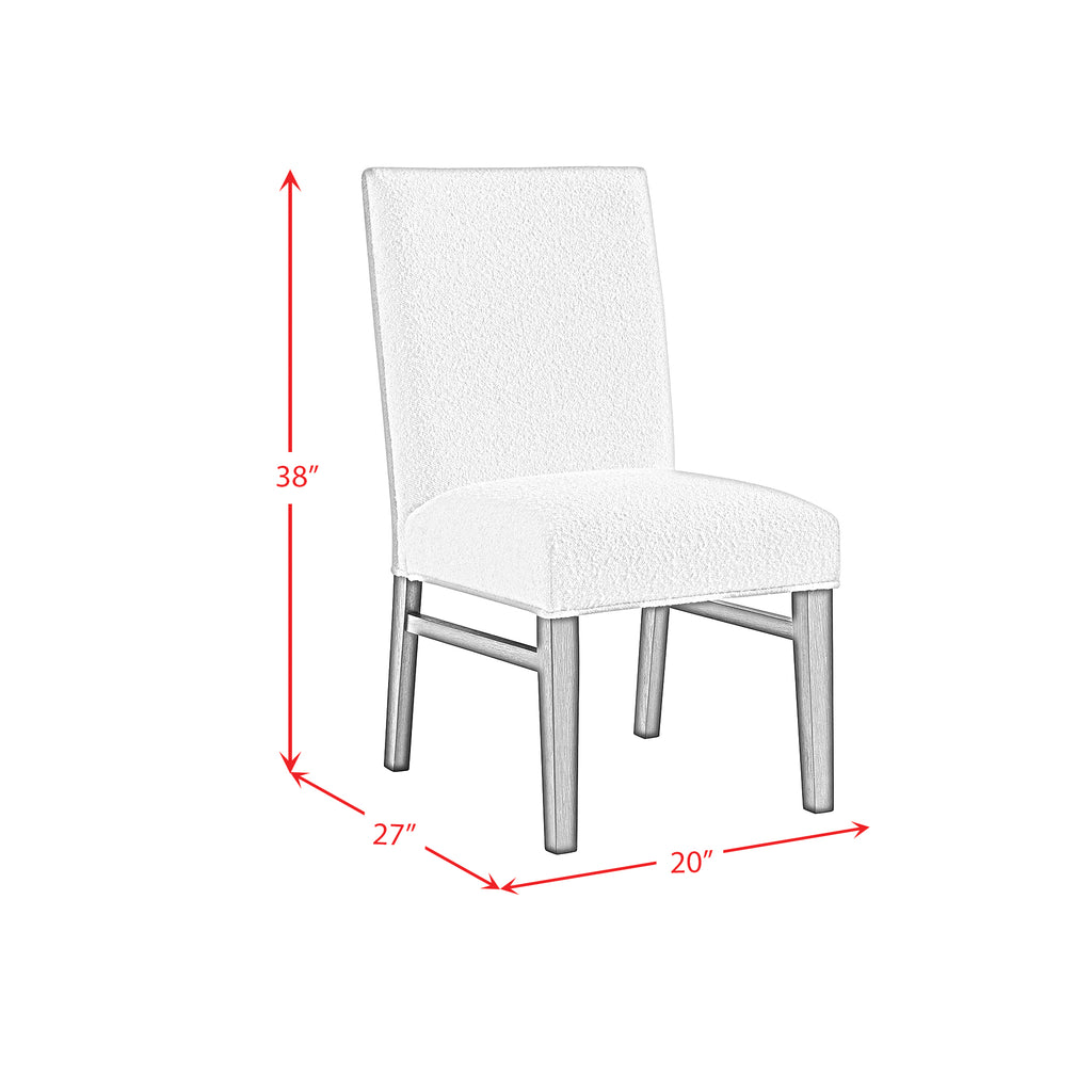 Breckenridge-38H-Dining-Side-Chair-with-Boucle-Snow-in-Black-(2-Per-Carton)