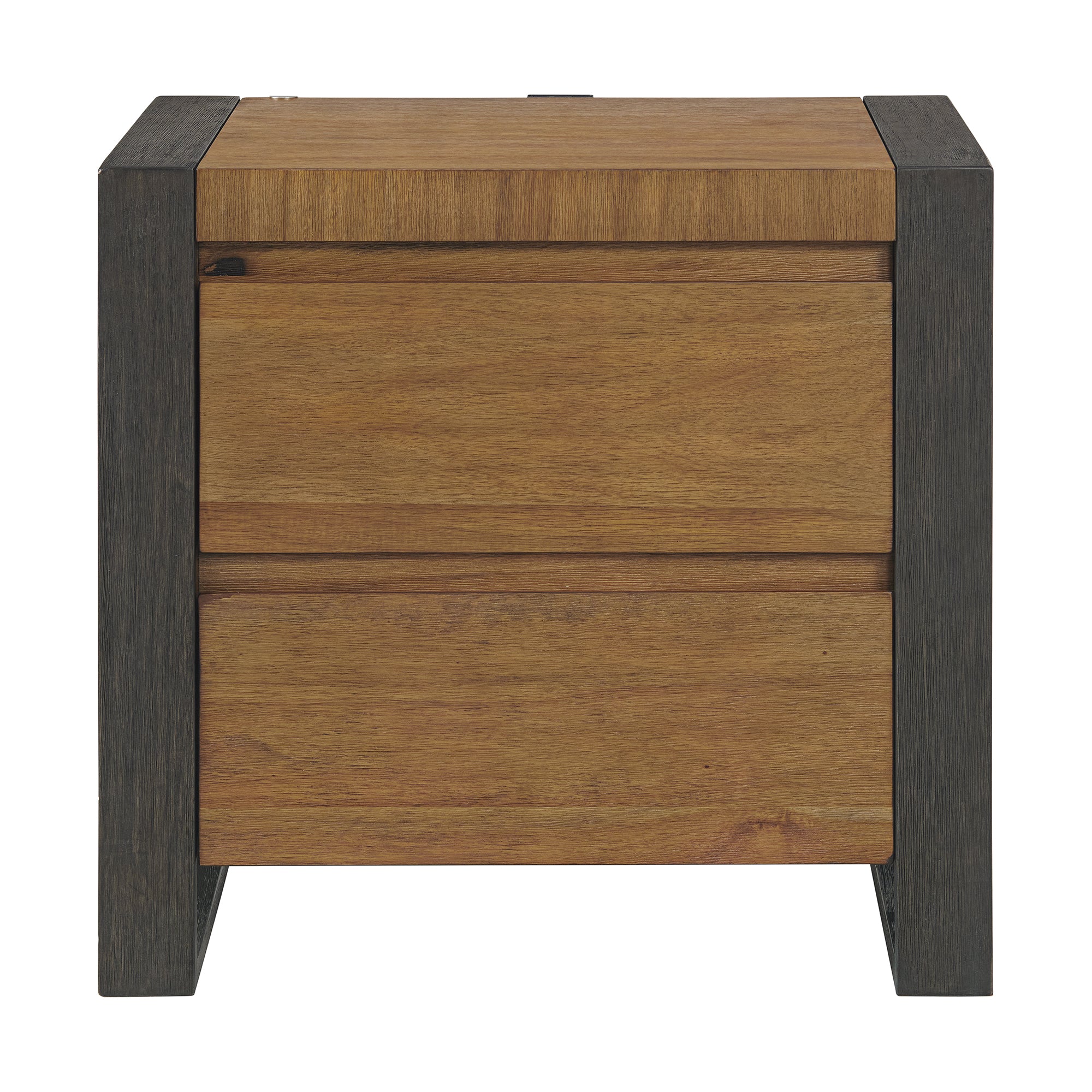 Breckenridge-2-Drawer-Nightstand-with-LED-&-USB-in-Oak-&-Black