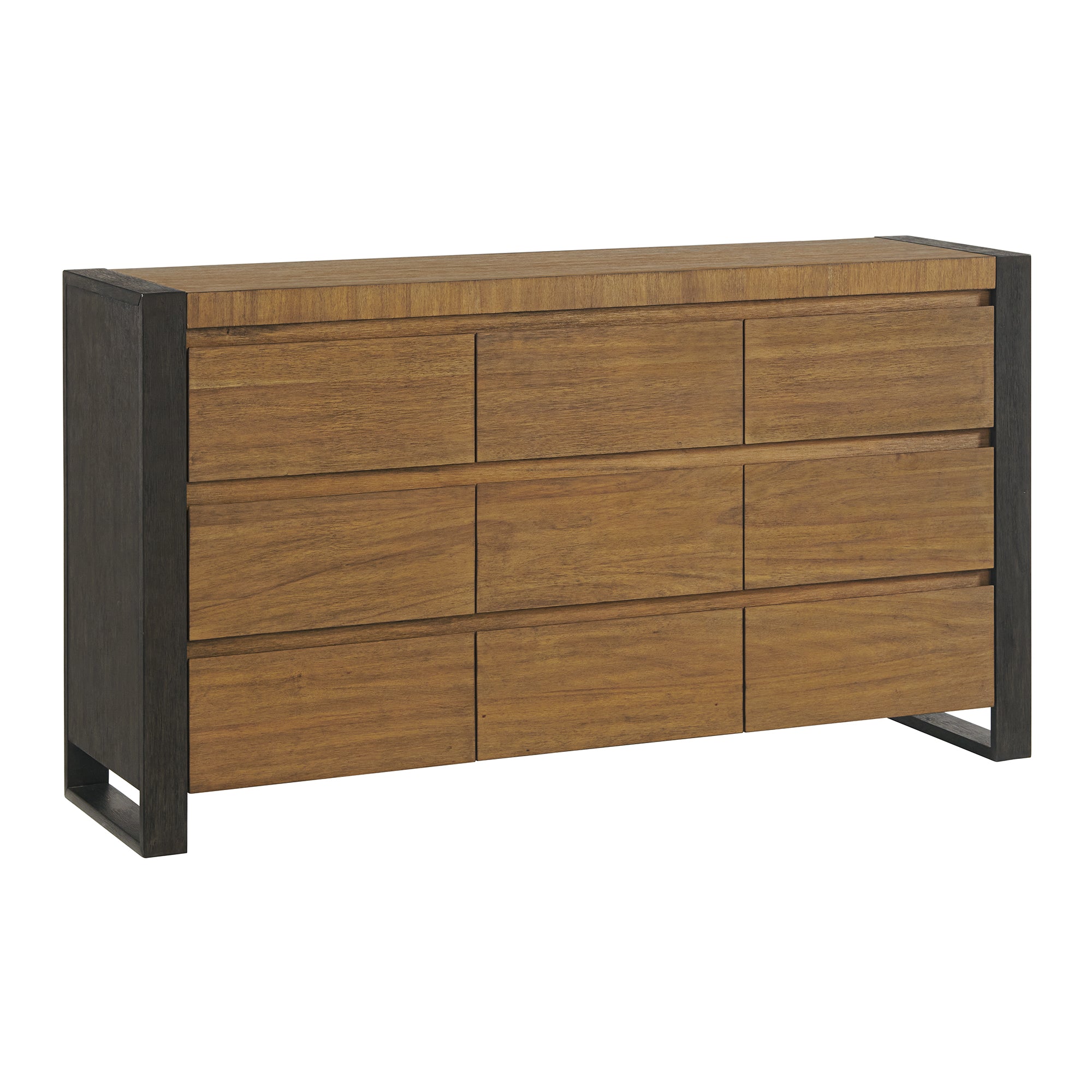 Breckenridge-9-Drawer-Dresser-in-Oak-&-Black