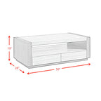 Breckenridge-Coffee-Table-with-4-Drawers-in-Light-Oak-&-Black