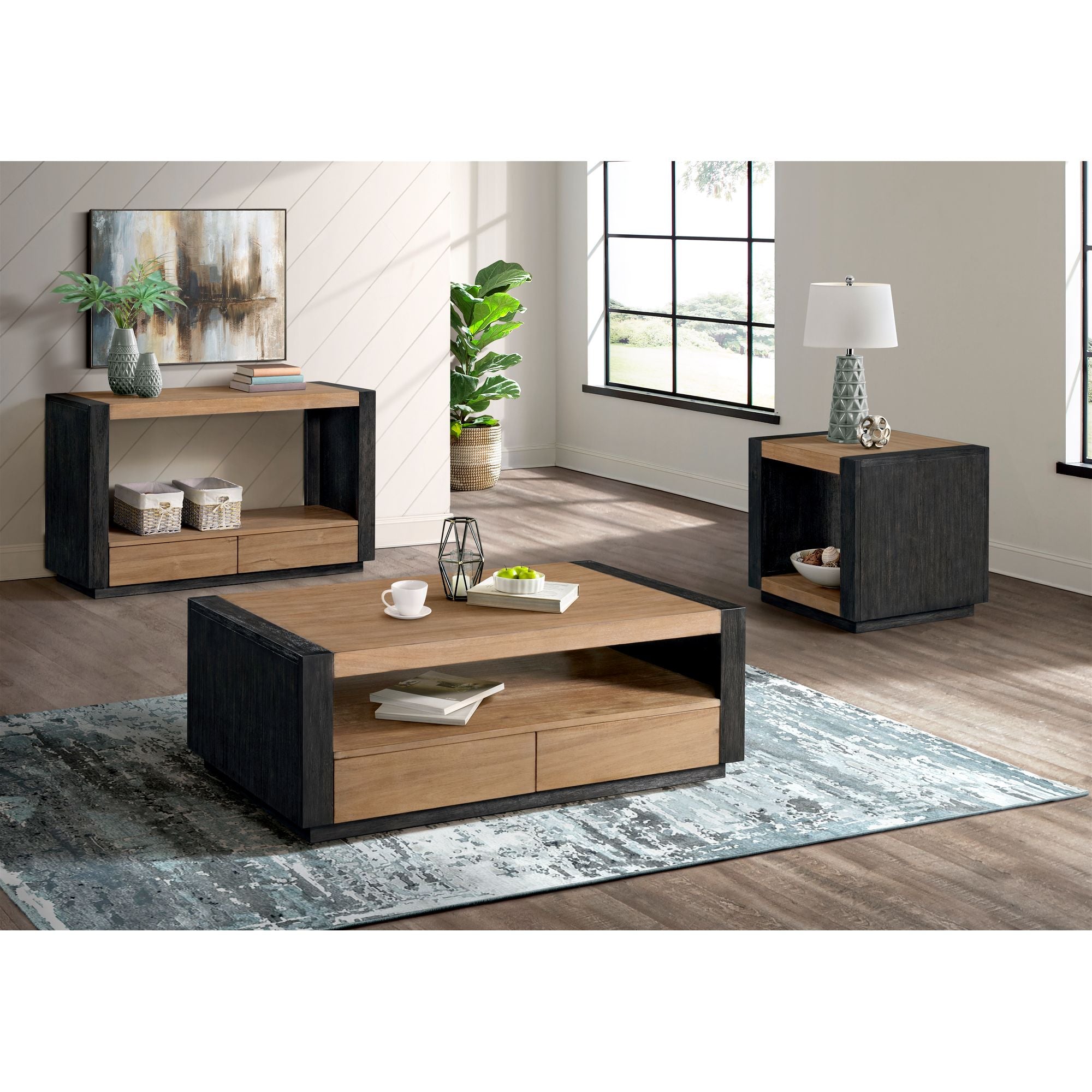 Breckenridge-Sofa-Table-in-Light-Oak-&-Black