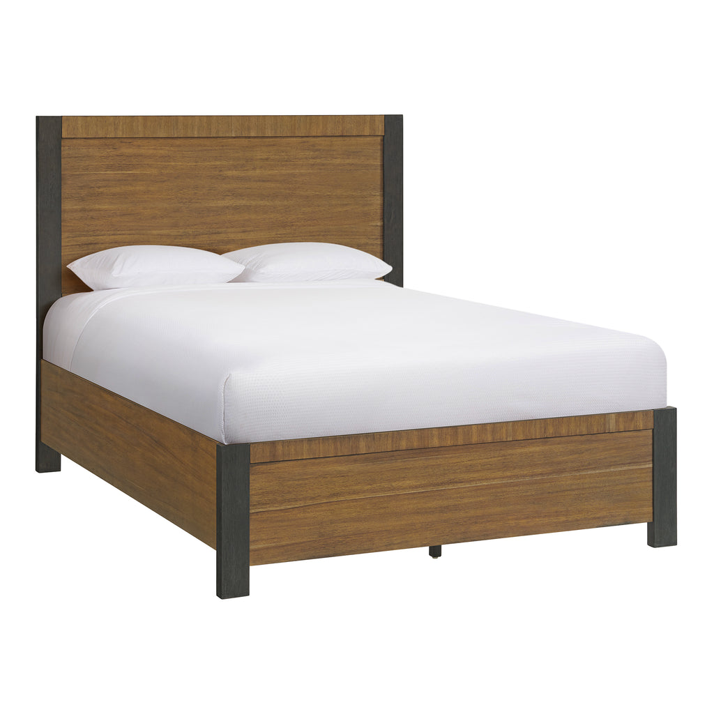 Breckenridge-Queen-56""-Bed-in-Oak-&-Black