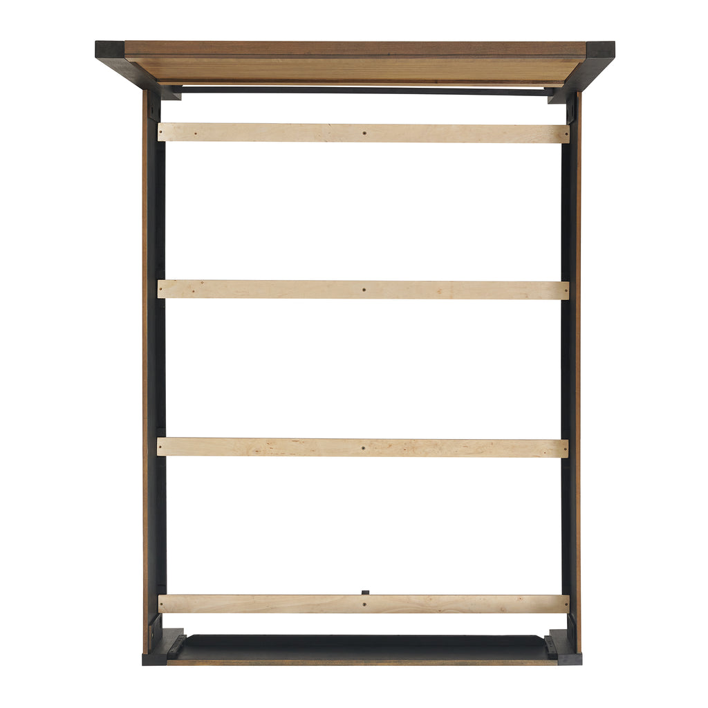 Breckenridge-Queen-56""-Bed-in-Oak-&-Black
