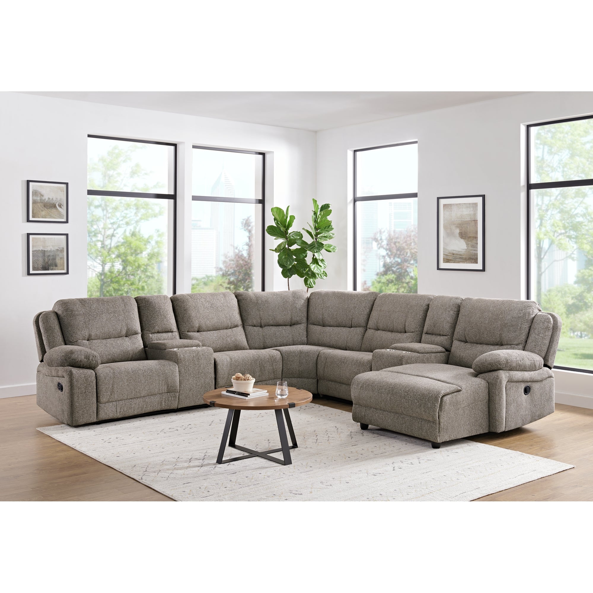 Brenham-Sectional-RHF-Reclining-Chaise-in-Chenille-Latte