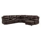 Brenham-Sectional-Armless-Chair-with-Console-in-Mahogany