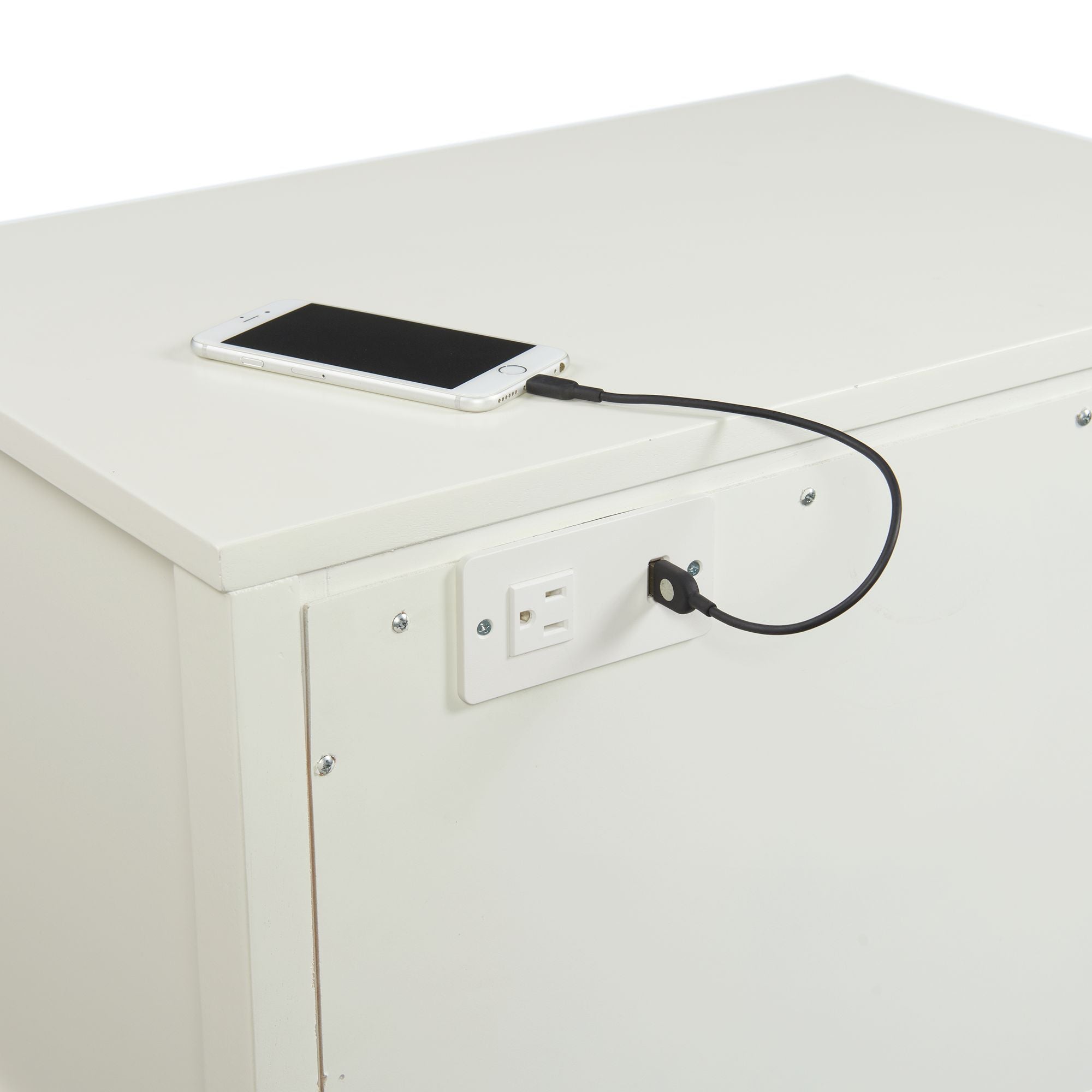 Bruno-Night-Stand-w/Power-Port-in-white