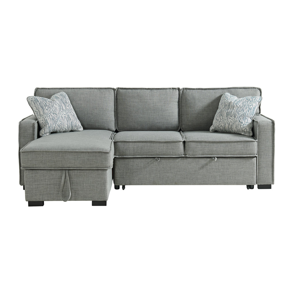 Caracas-Sectional-Sleeper-Chofa-with-Pull-Bed,-Drop-Table-&-USB-in-Palmer-Grey
