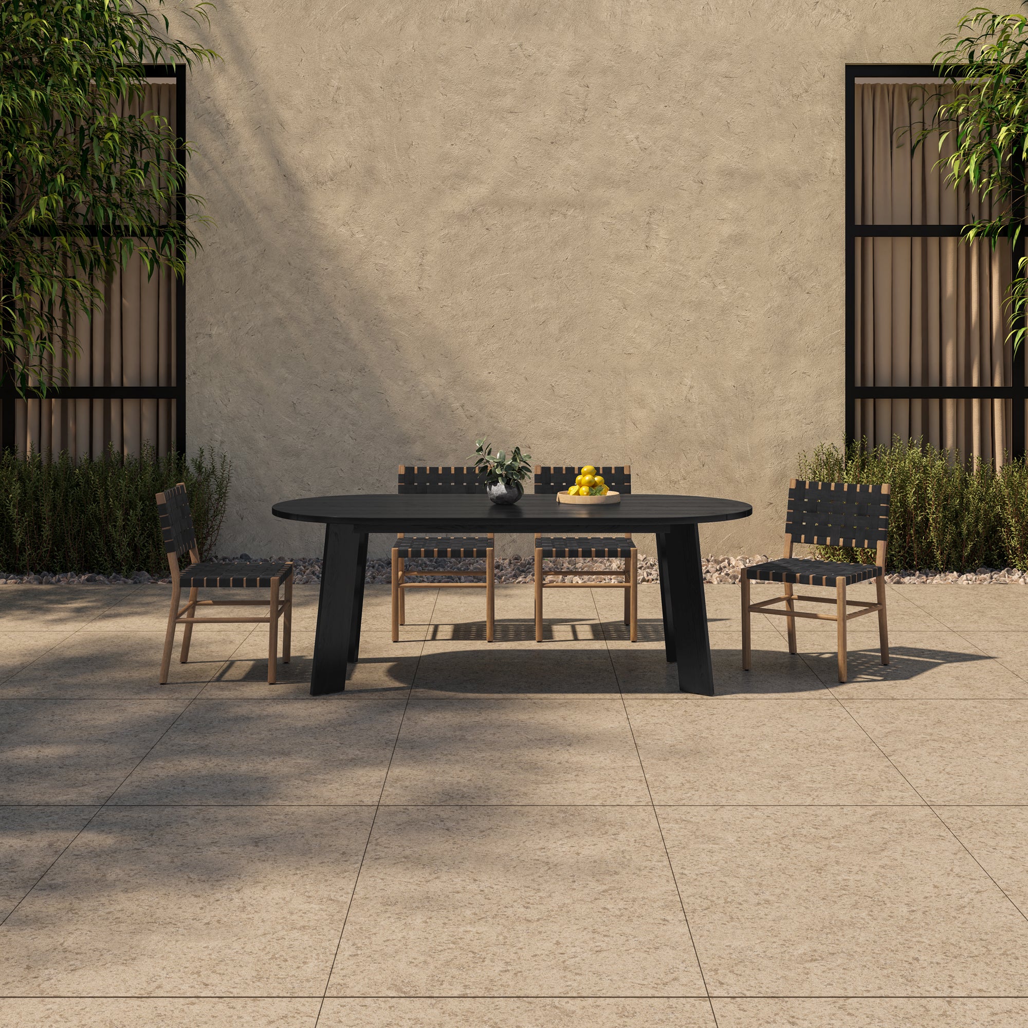Mira Outdoor Dining Chair Black