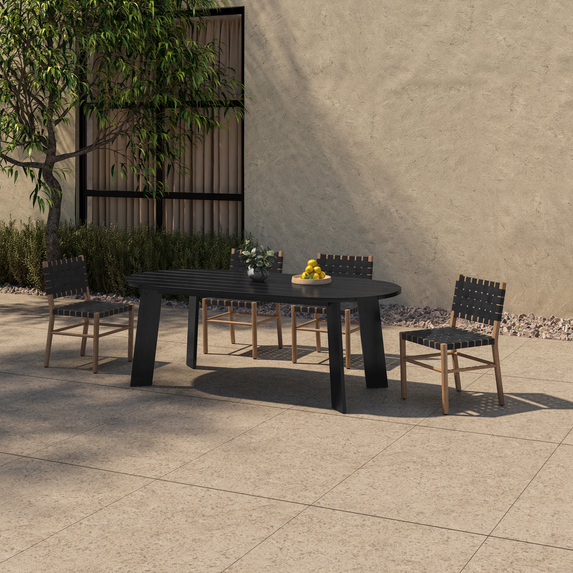Mira Outdoor Dining Chair Black