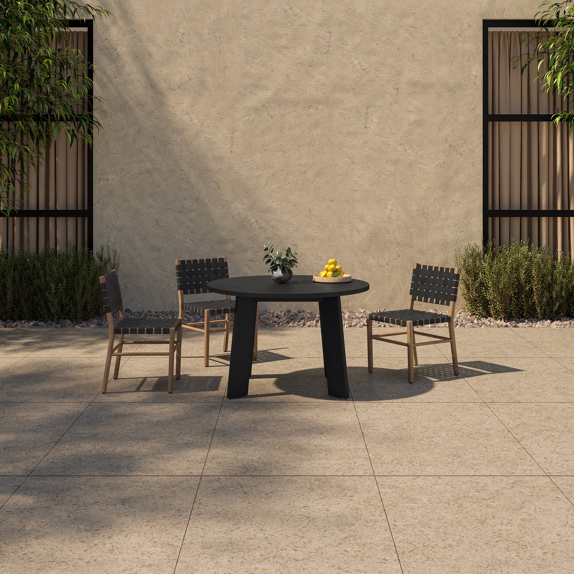 Mira Outdoor Dining Chair Black