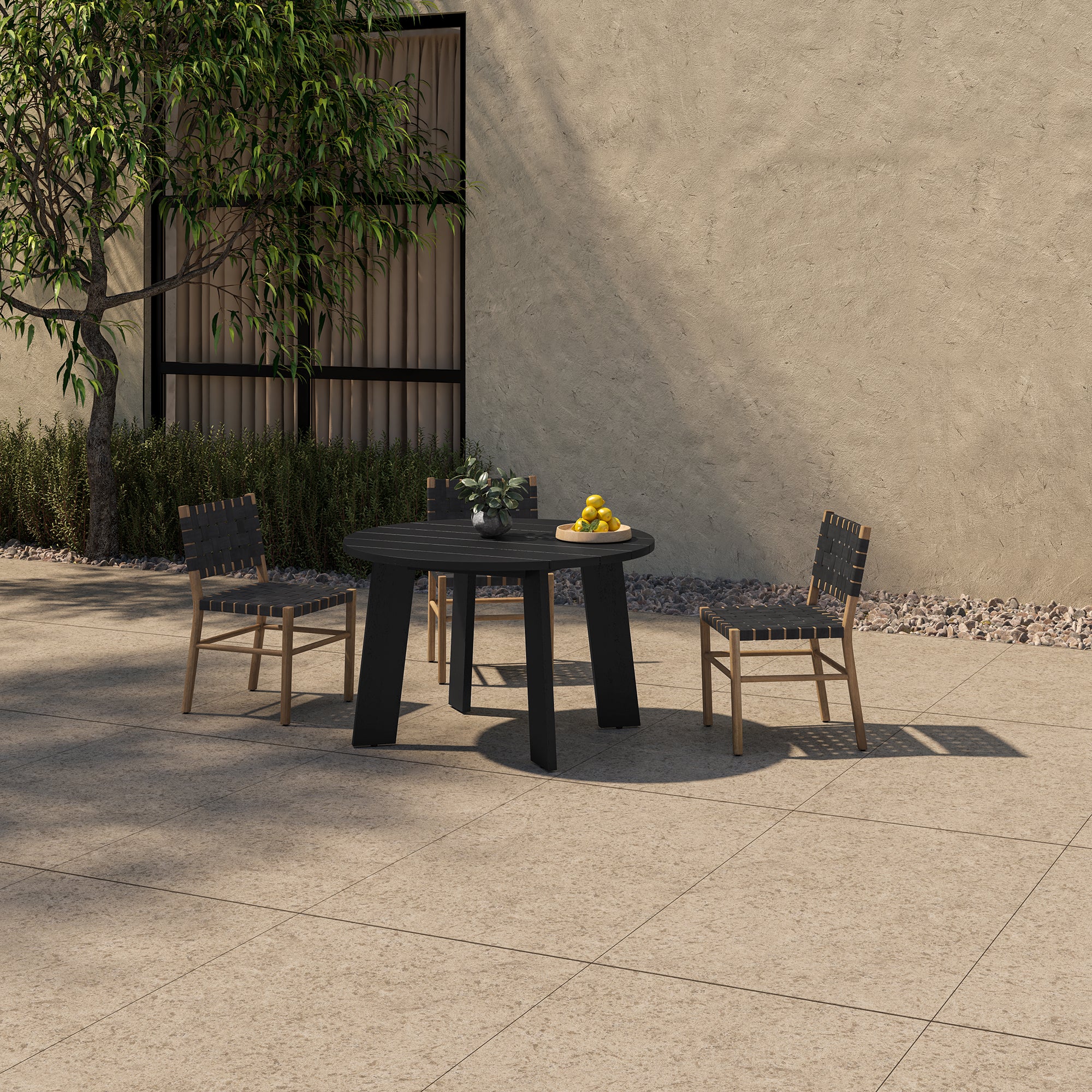 Mira Outdoor Dining Chair Black