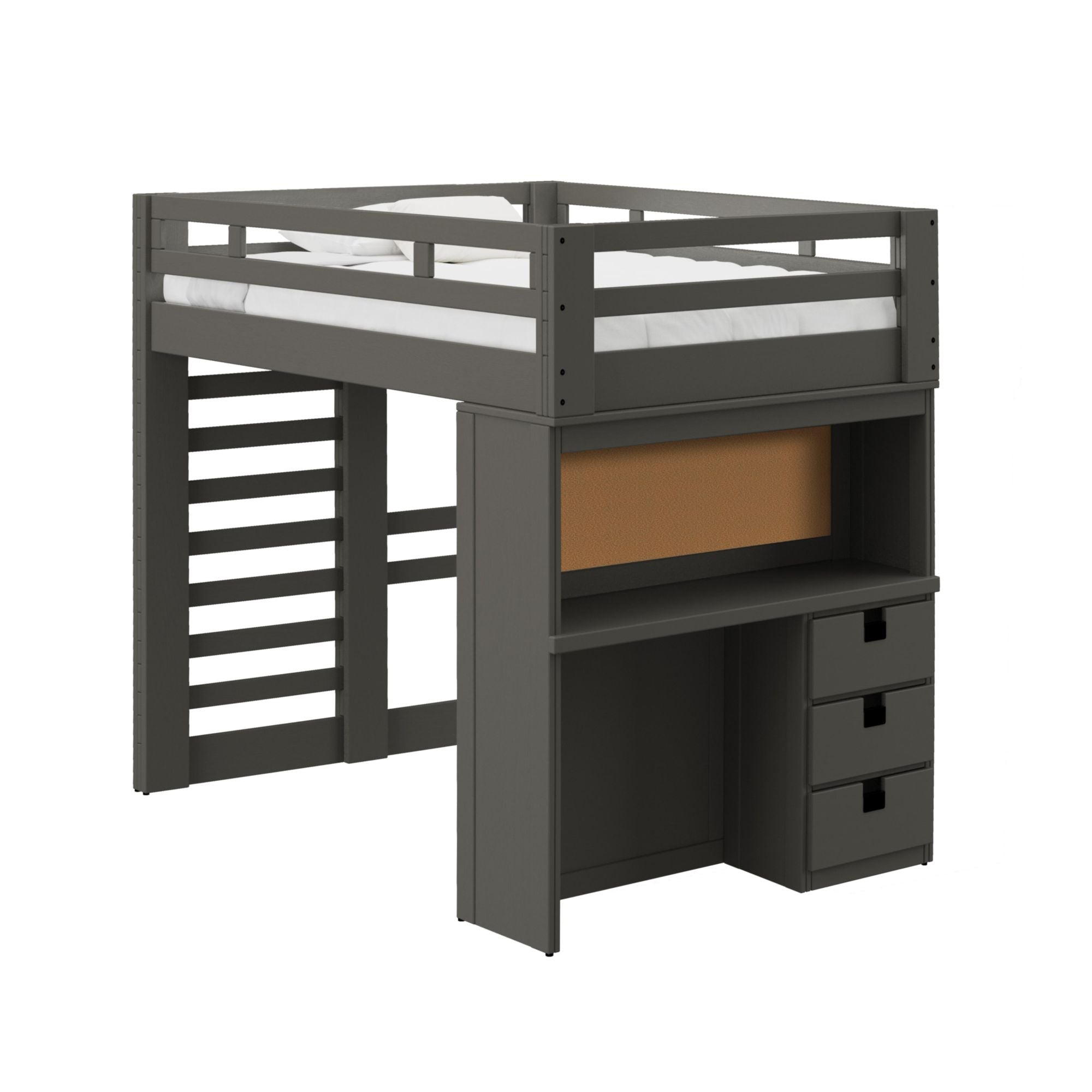 Cali-Kids-Complete-Basic-Loft-Twin-Desk-Bed-in-Grey