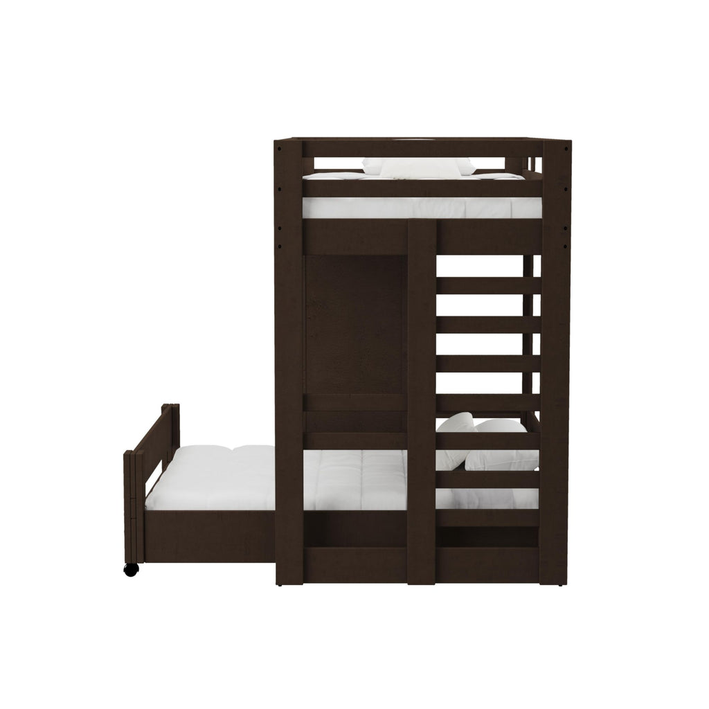 Cali-Kids-Complete-Basic-Loft-Twin-Over-Twin-Bookcase-Bed-in-Brown