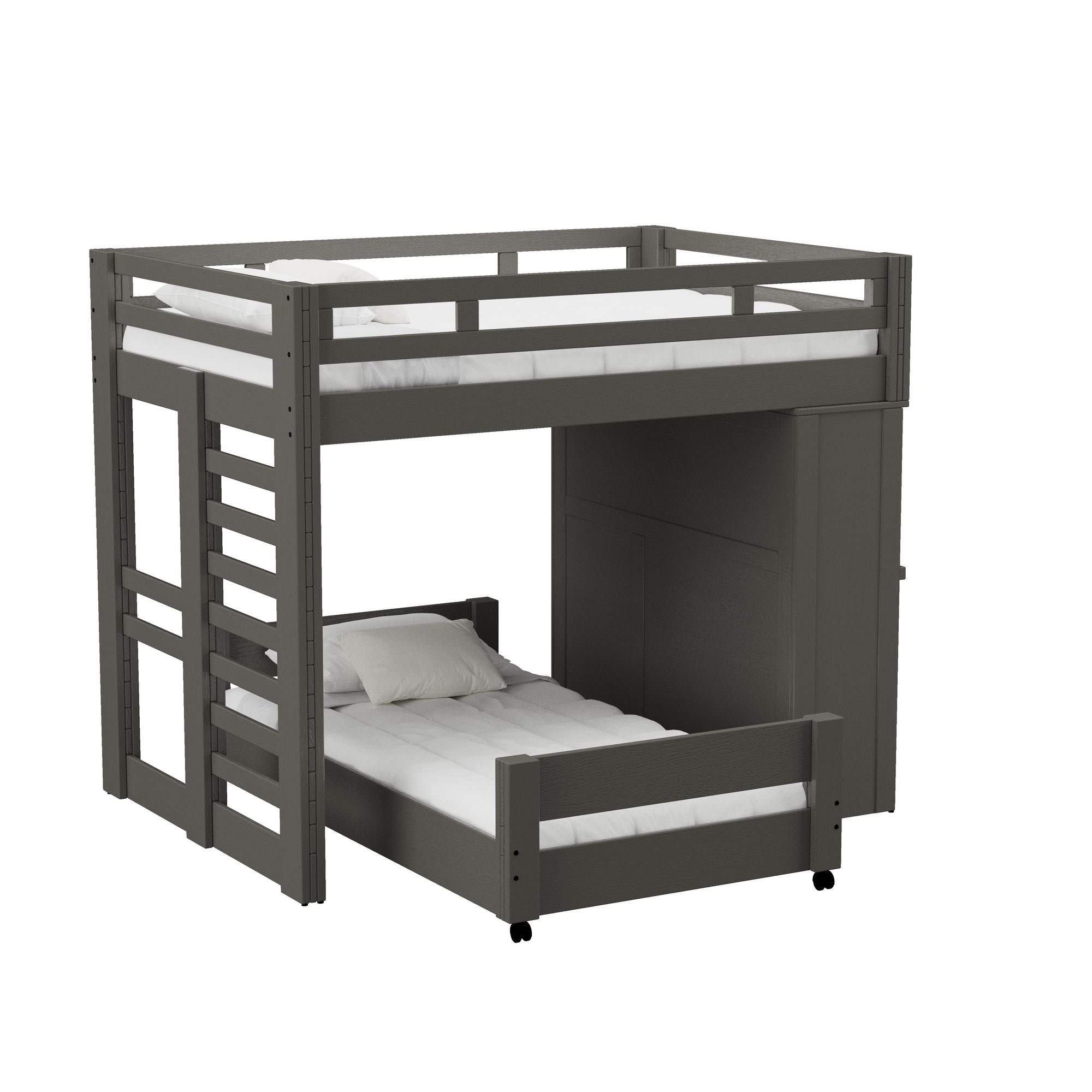 Cali-Kids-Complete-Basic-Loft-Twin-Over-Twin-Desk-Bed-in-Grey