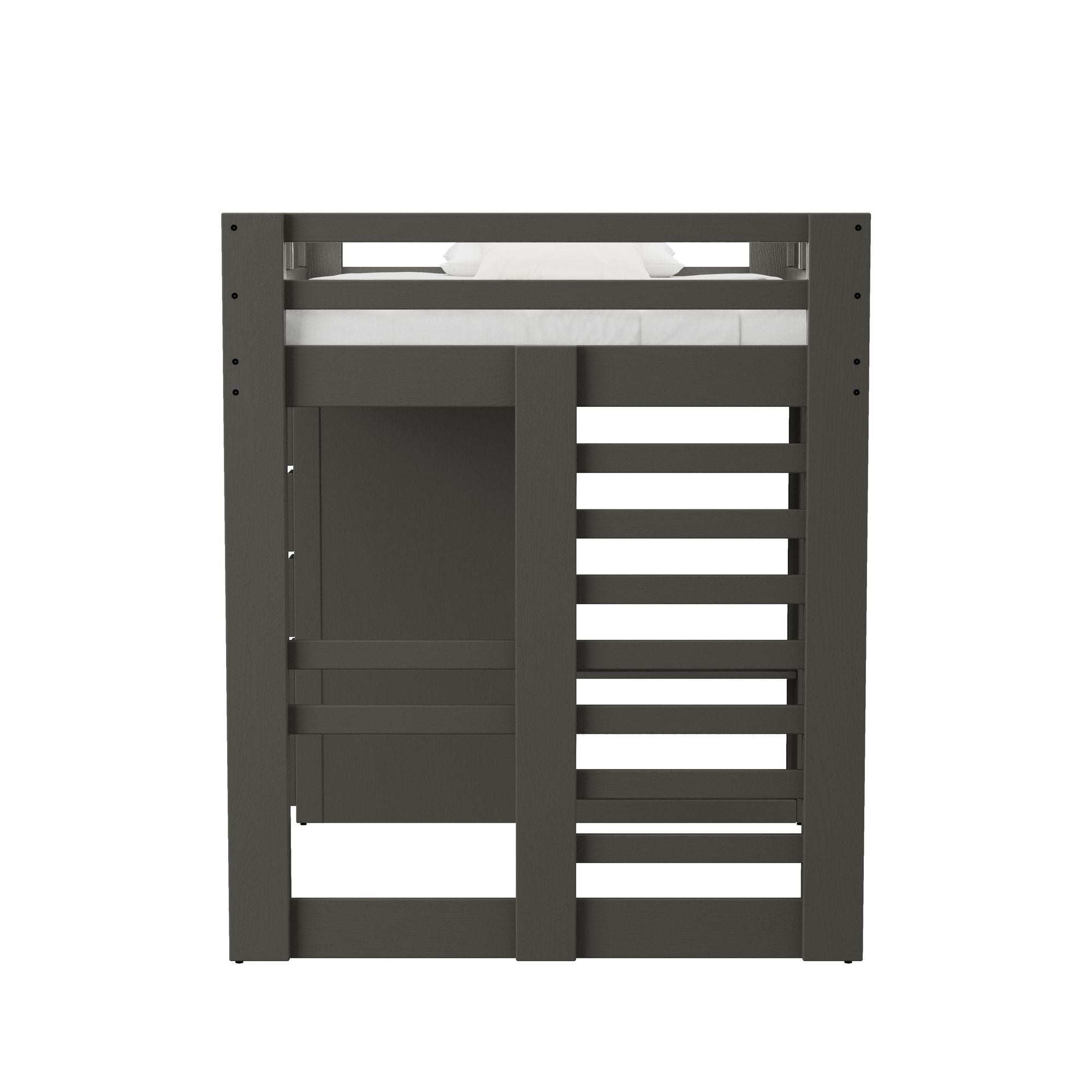 Cali-Kids-Complete-Basic-Loft-Twin-Bookcase-Bed-in-Grey