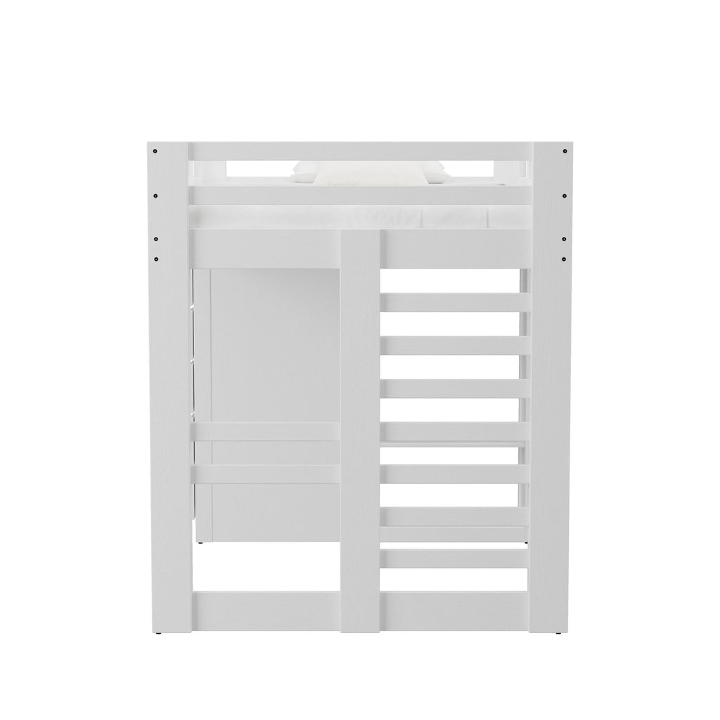 Cali-Kids-Complete-Basic-Loft-Twin-Bookcase-Bed-in-White
