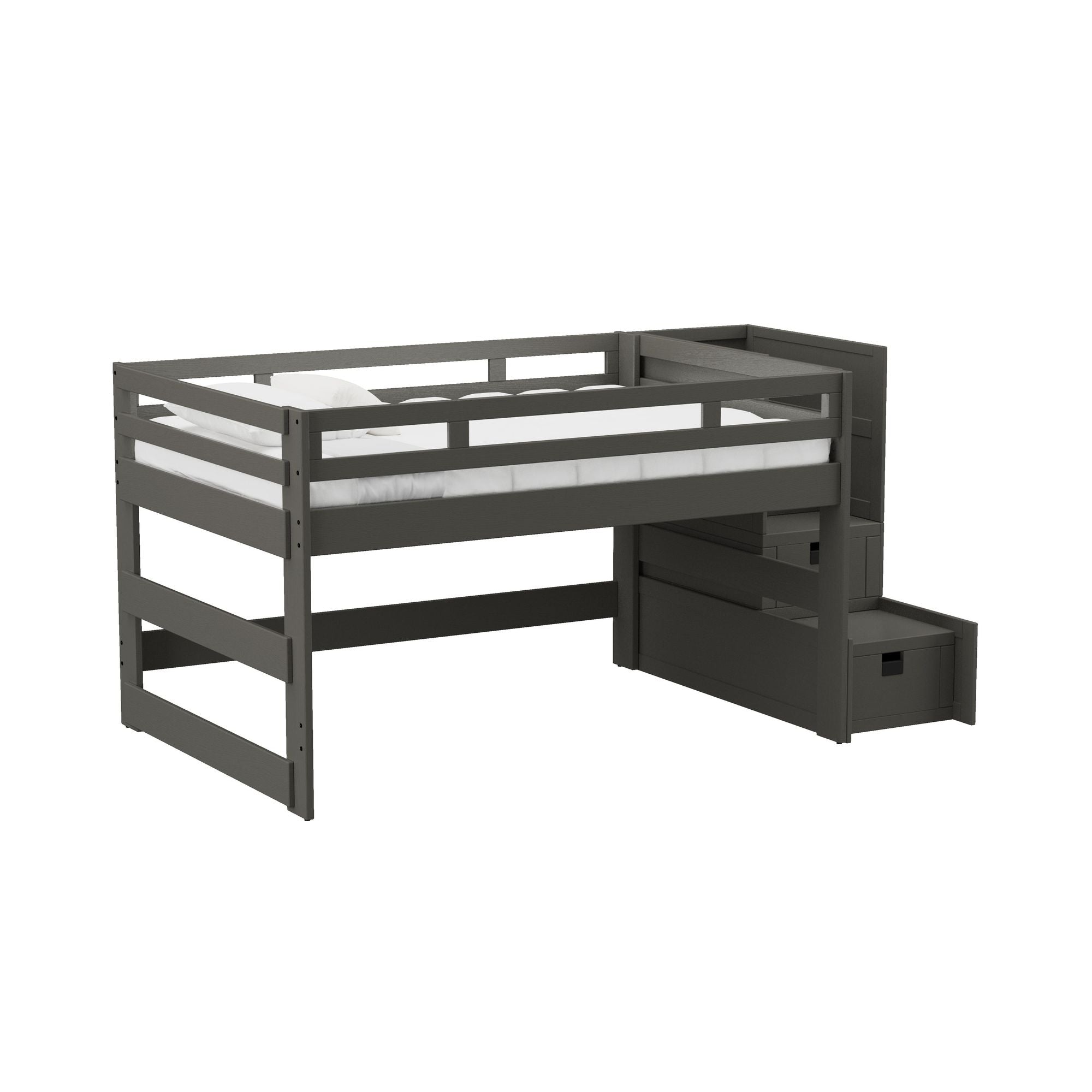 Cali-Kids-Complete-Full-Junior-Loft-Bed-with-Staircase-in-Grey