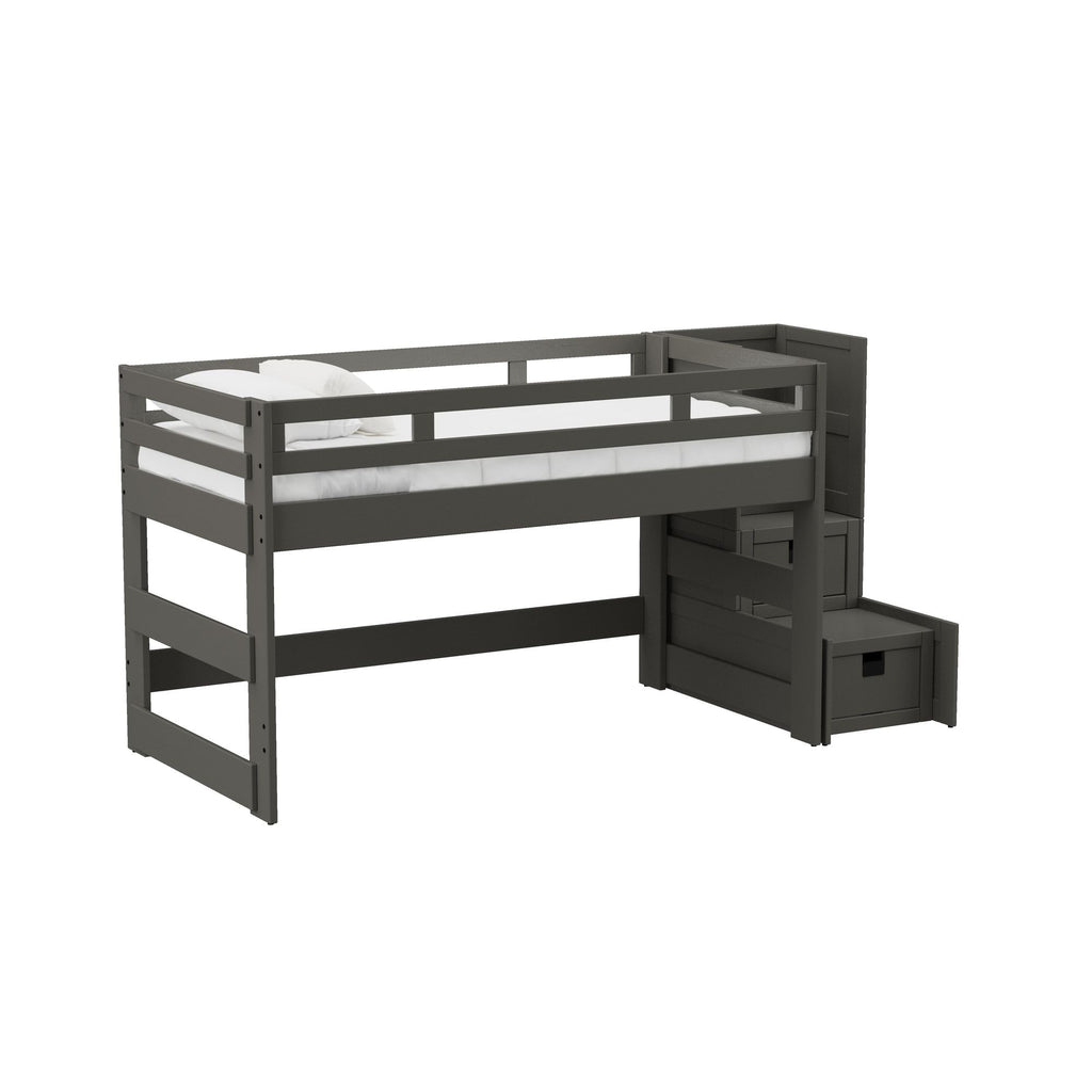 Cali-Kids-Complete-Twin-Junior-Loft-Bed-with-Staircase-in-Grey
