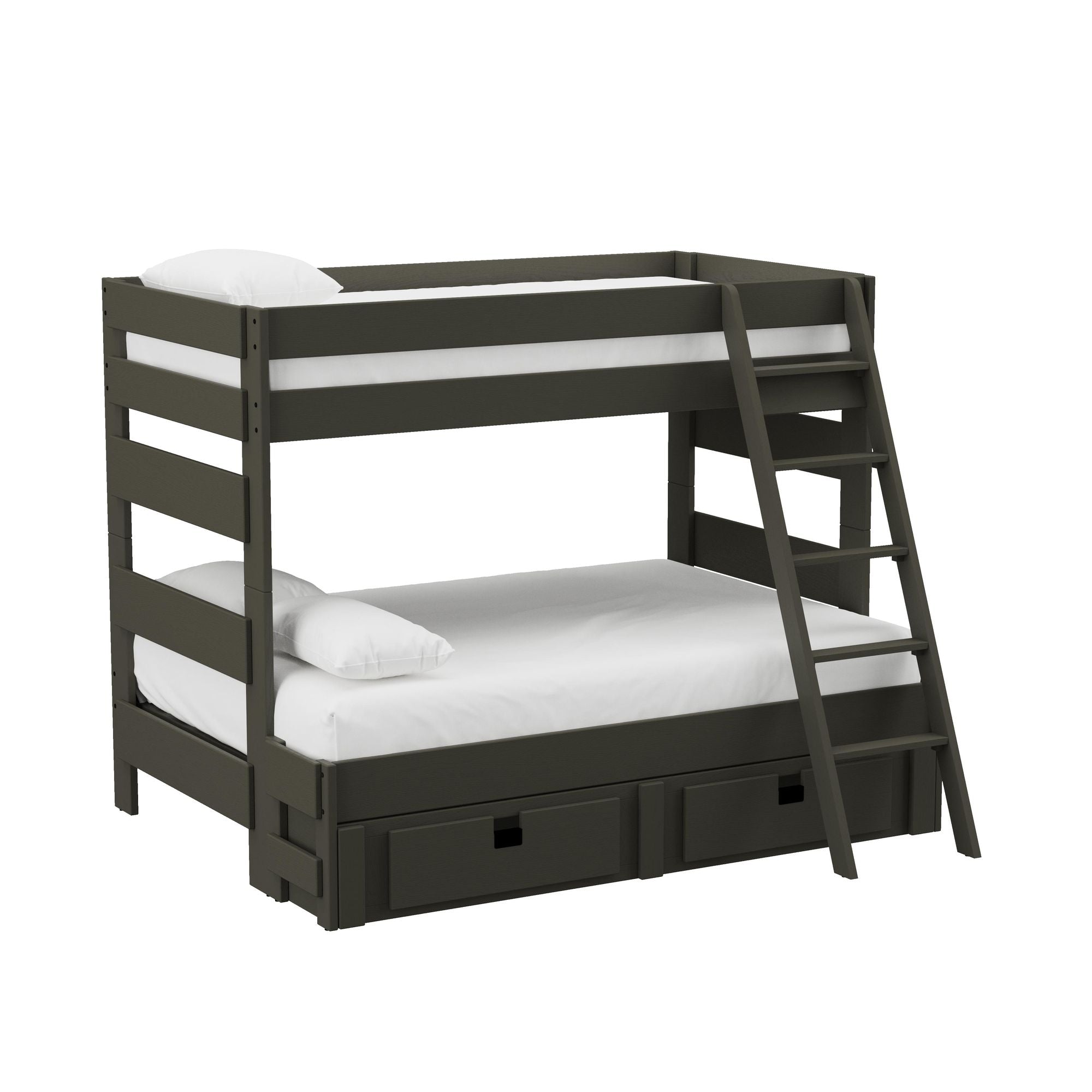 Cali-Kids-Complete-Twin-Over-Full-Bunk-With-Ladder-and-Trundle-in-Grey