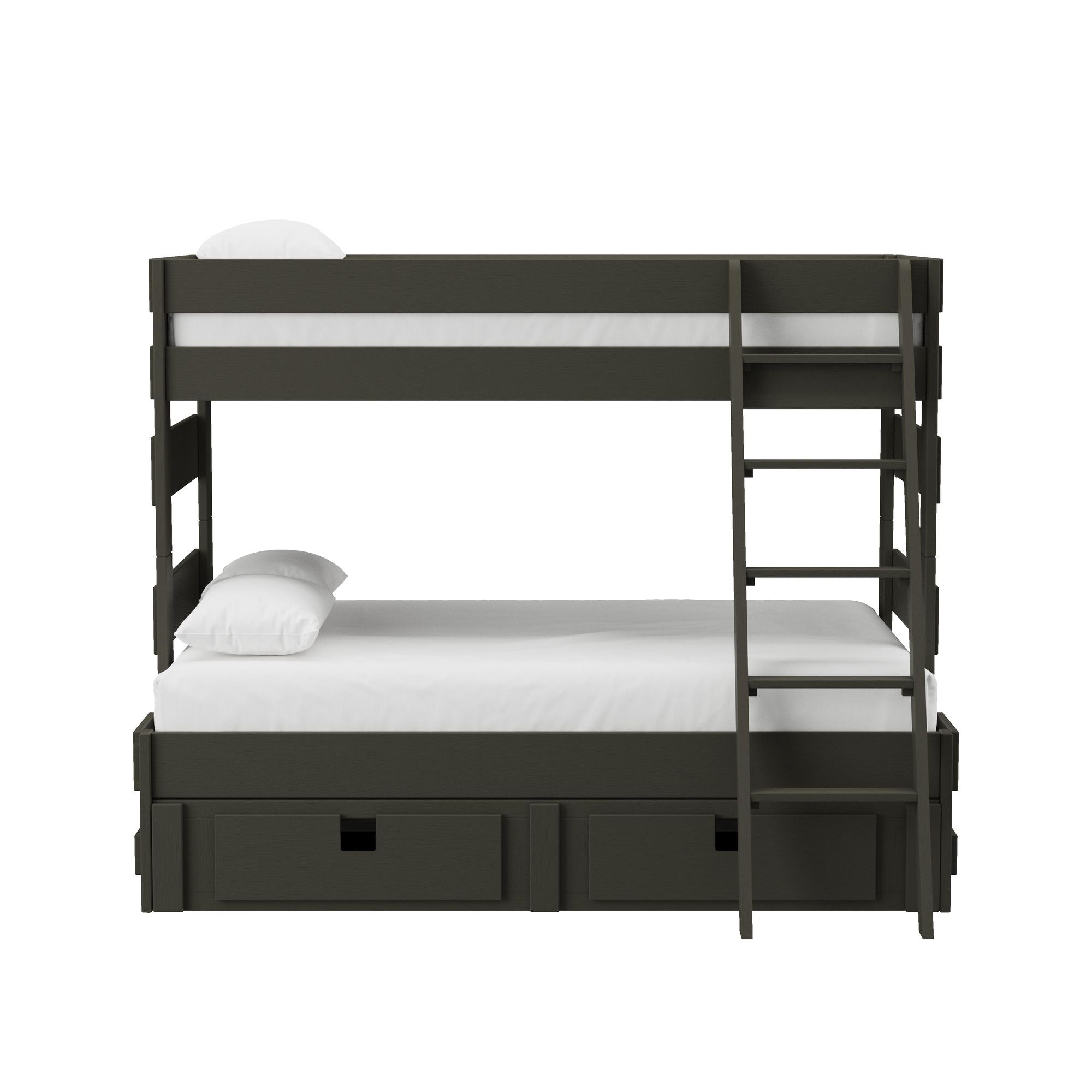 Cali-Kids-Complete-Twin-Over-Full-Bunk-With-Ladder-and-Trundle-in-Grey