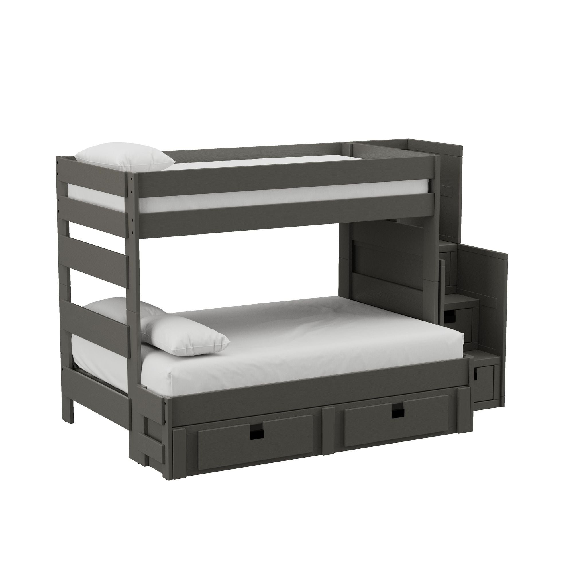 Cali-Kids-Complete-Twin-Over-Full-Bunk-With-Staircase-and-Trundle-in-Grey