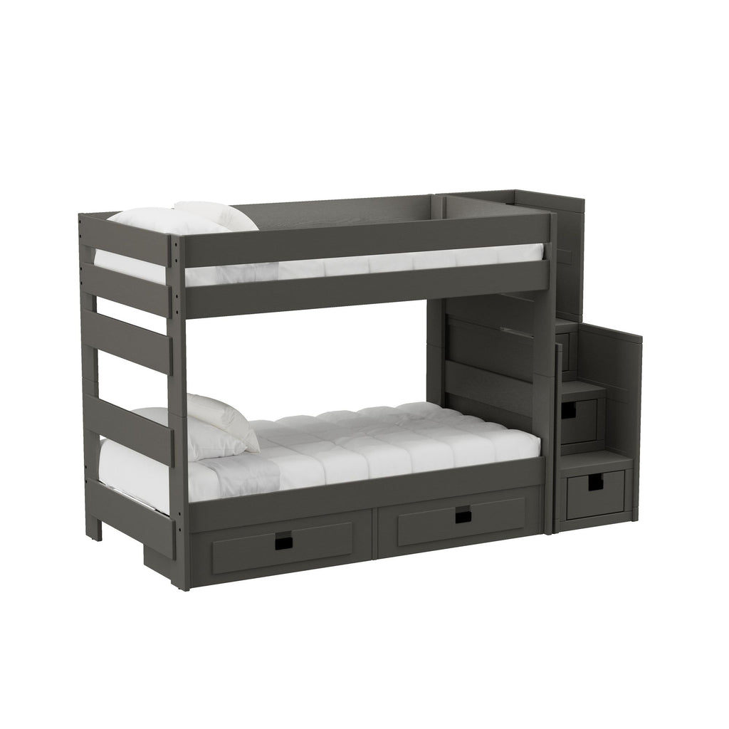 Cali-Kids-Complete-Twin-Over-Twin-Bunk-With-Staircase-and-Trundle-in-Grey