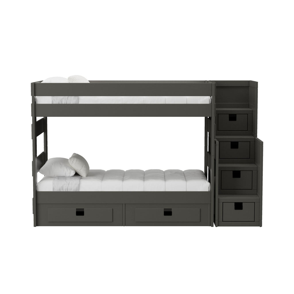Cali-Kids-Complete-Twin-Over-Twin-Bunk-With-Staircase-and-Trundle-in-Grey