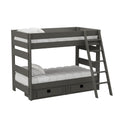 Cali-Kids-Complete-Twin-Over-Twin-Bunk-With-Ladder-and-Trundle-in-Grey