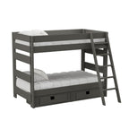 Cali-Kids-Complete-Twin-Over-Twin-Bunk-With-Ladder-and-Trundle-in-Grey