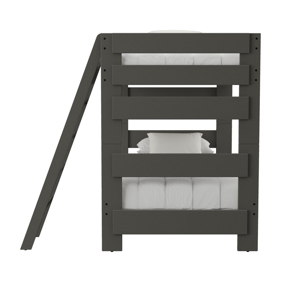 Cali-Kids-Complete-Twin-Over-Twin-Bunk-With-Ladder-in-Grey