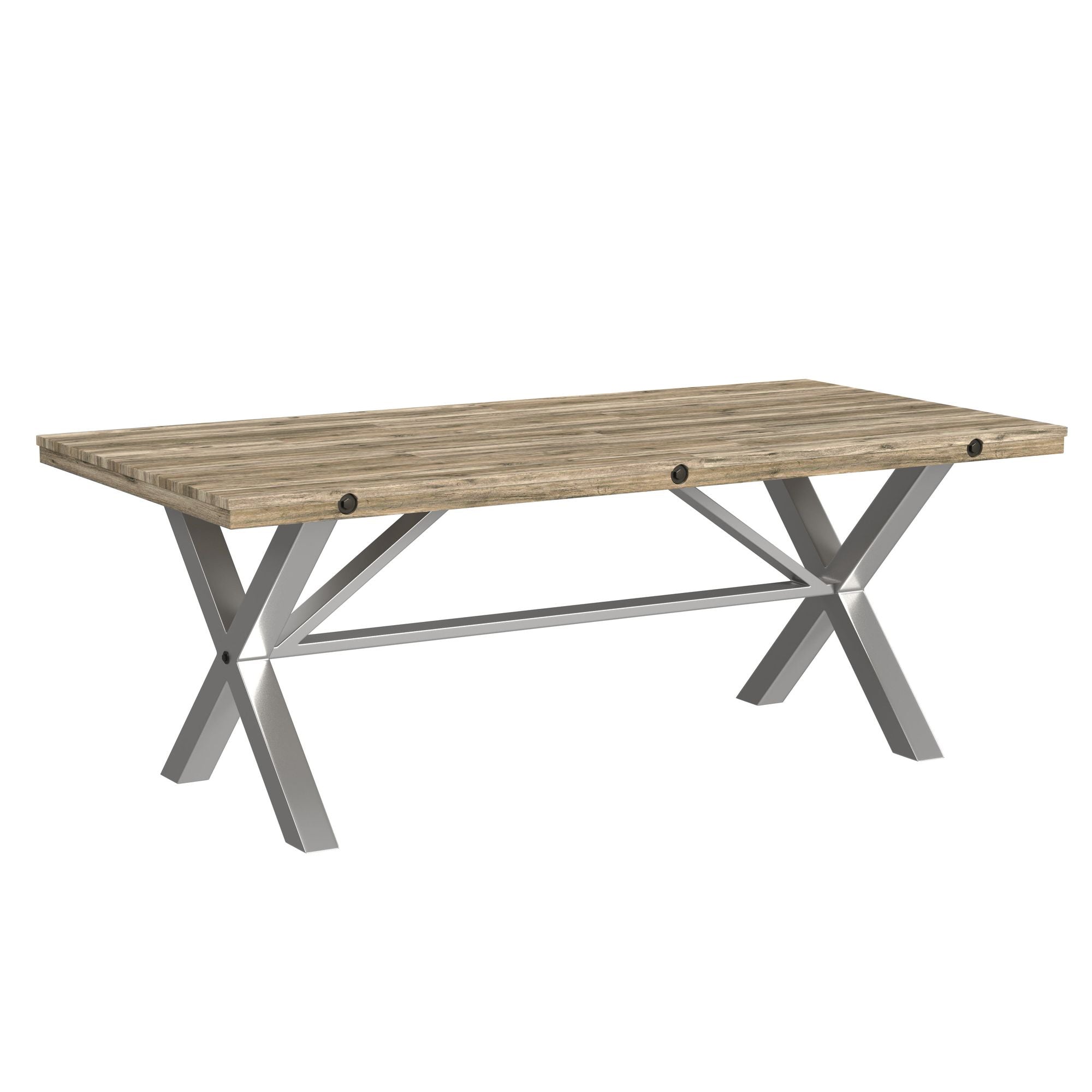 (D680-31)-Callista--Rectangular-Table--Beach/Natural-Metal