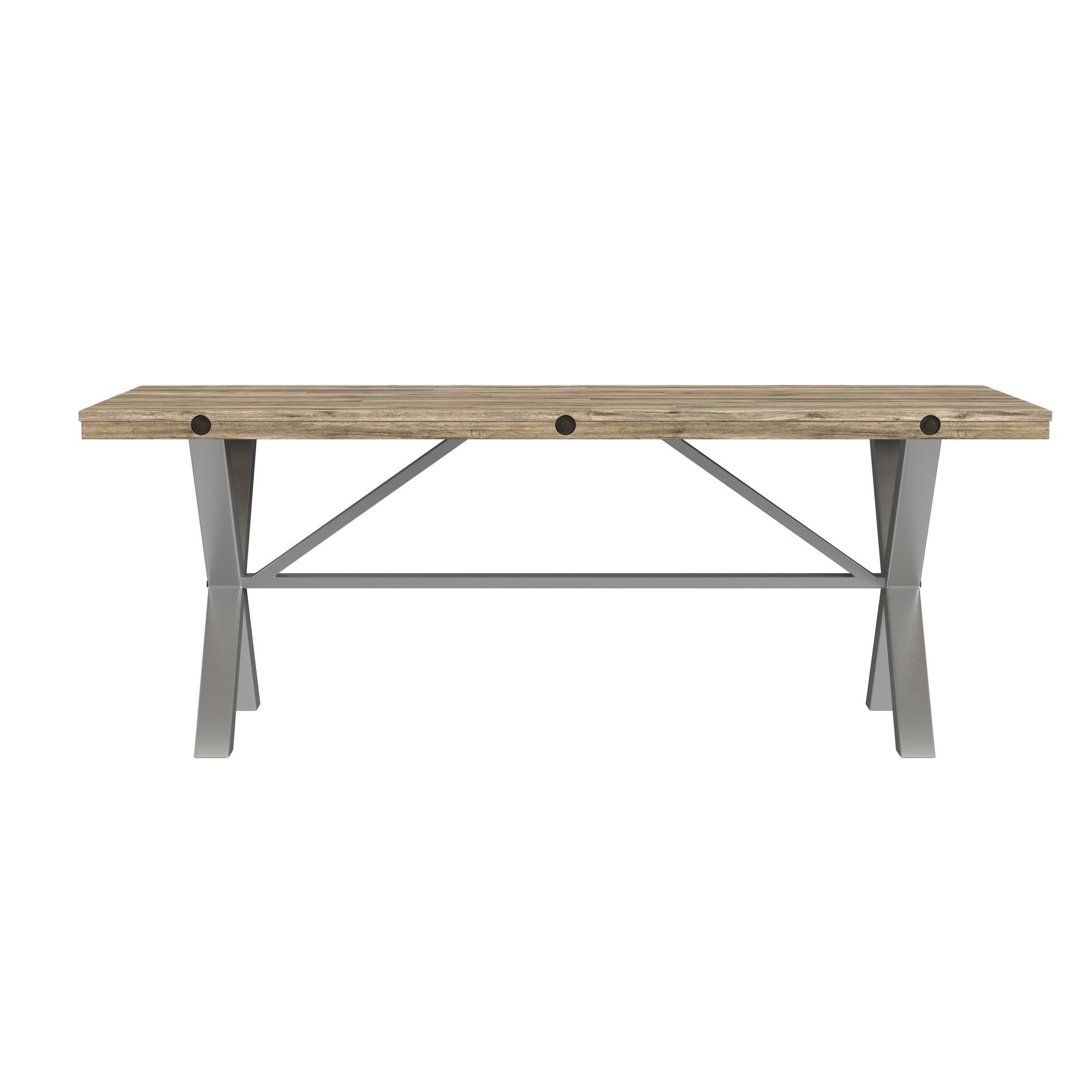 (D680-31)-Callista--Rectangular-Table--Beach/Natural-Metal