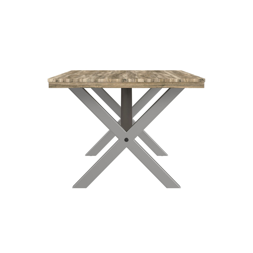 (D680-31)-Callista--Rectangular-Table--Beach/Natural-Metal