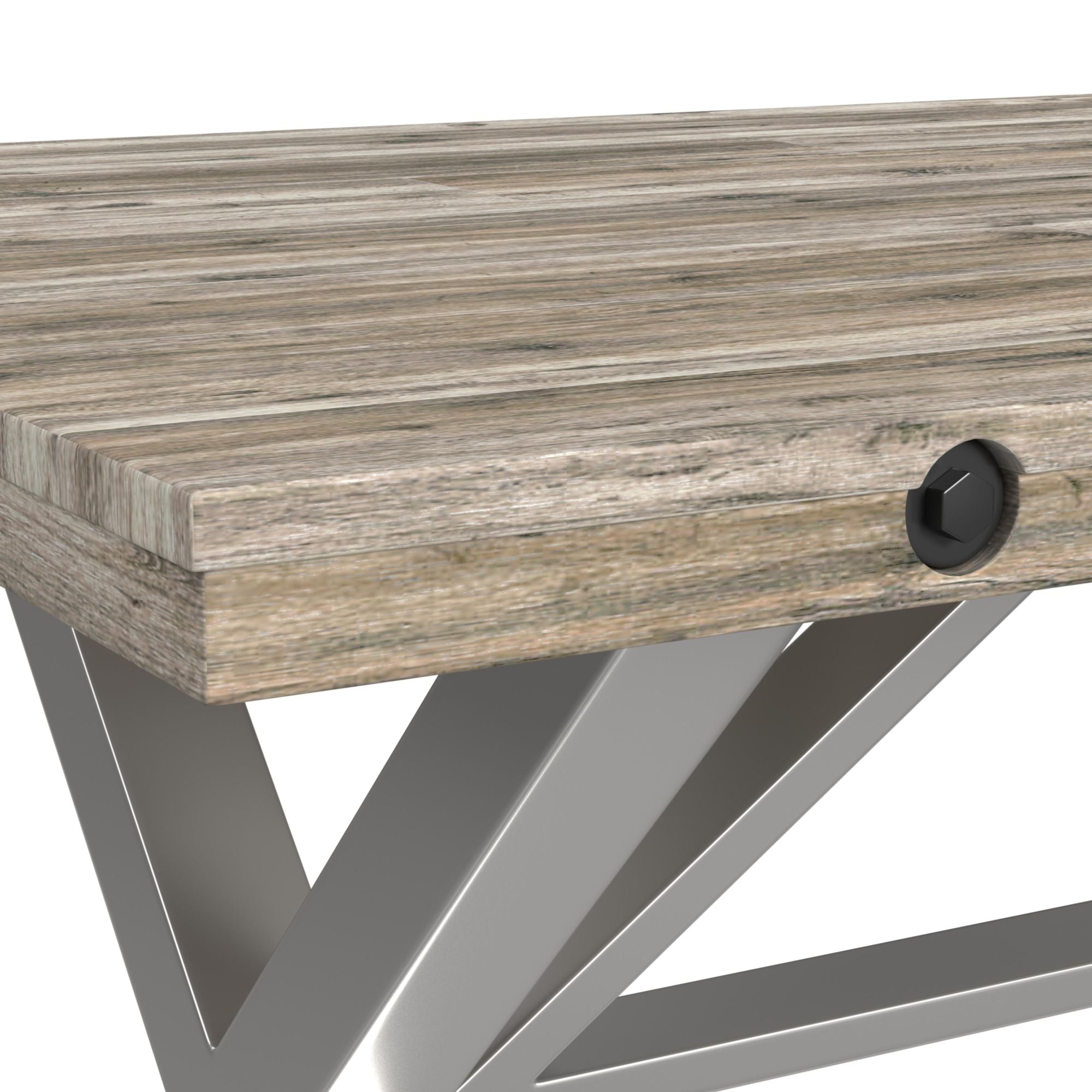 (D680-31)-Callista--Rectangular-Table--Beach/Natural-Metal