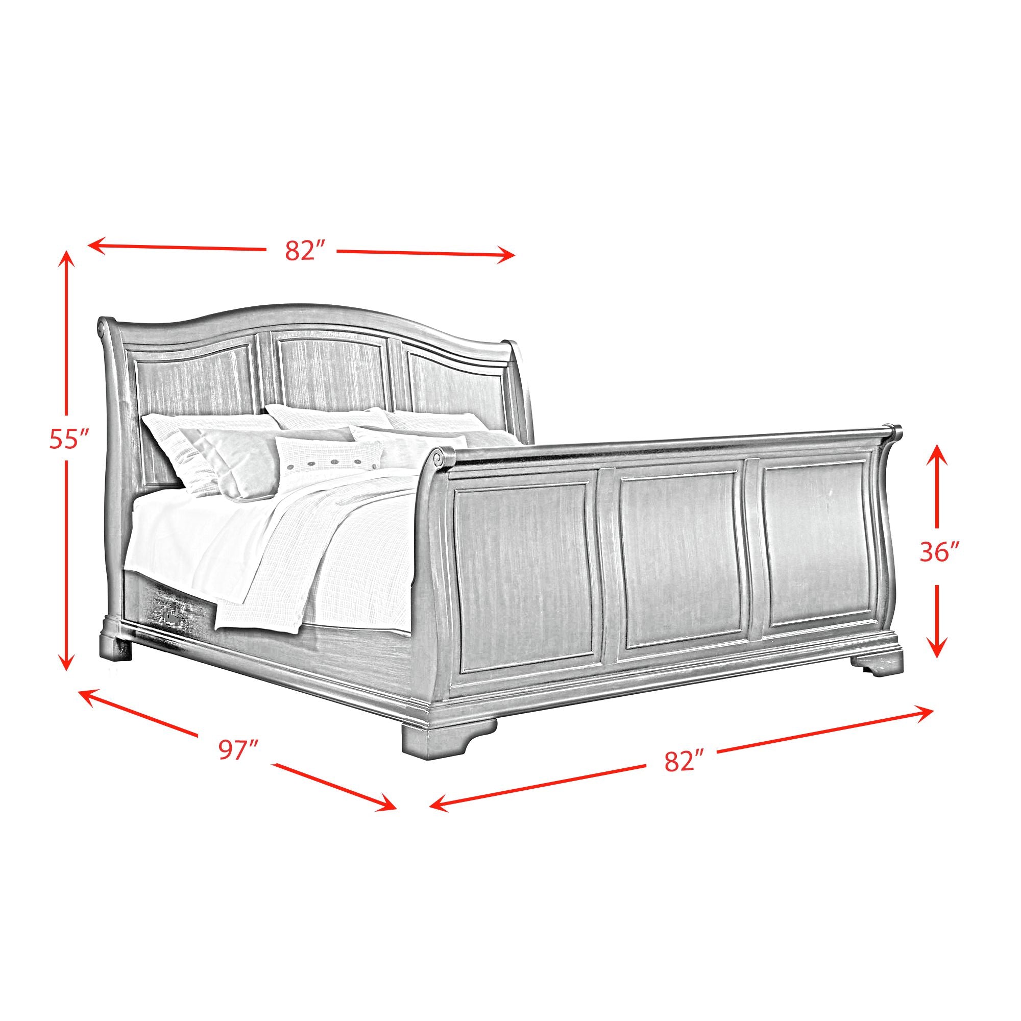 Cameron-Cherry-King-Sleigh-4PC-Bedroom-Set