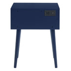 Canterbury-Side-Table-W/Power-port-USB-in-Blue