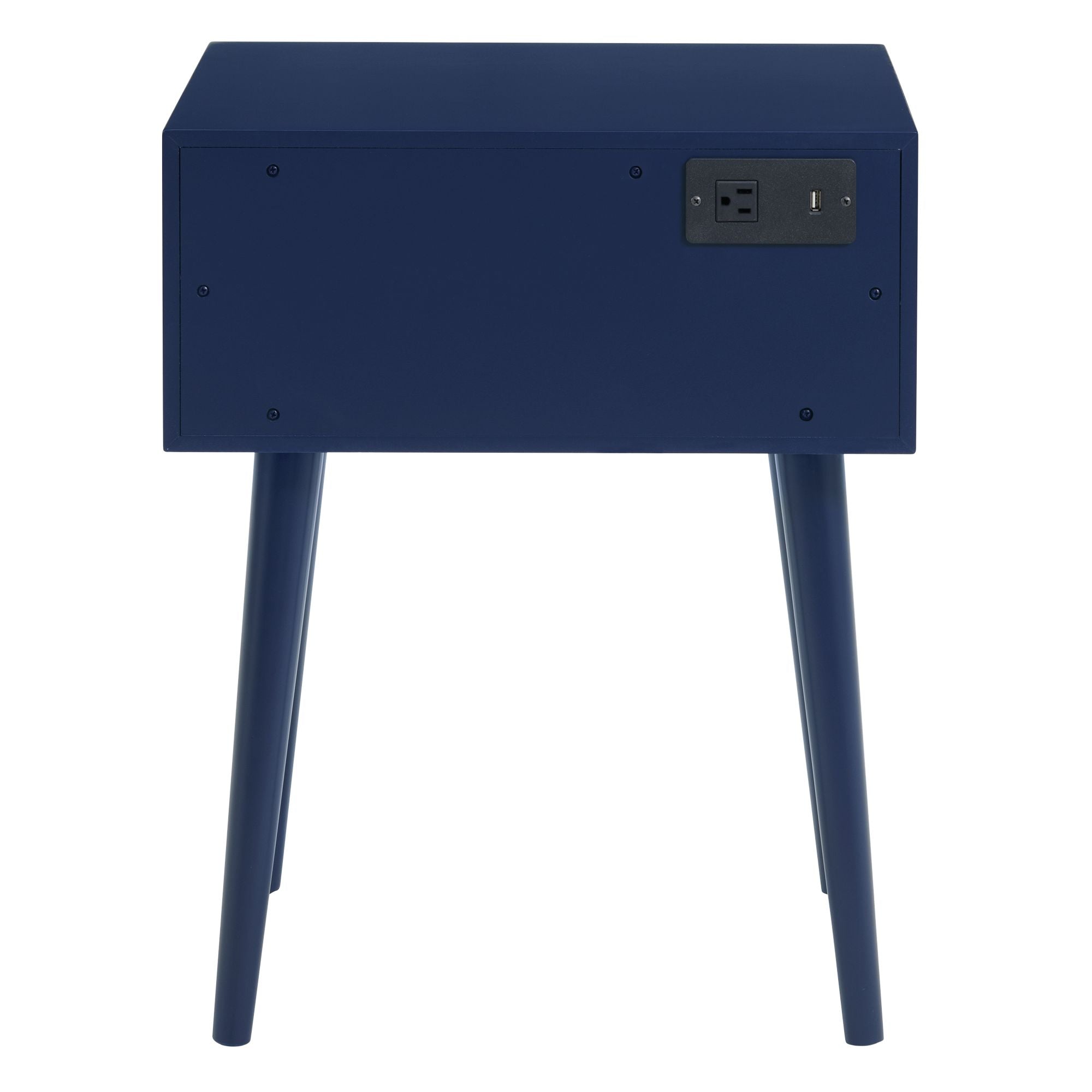 Canterbury-Side-Table-W/Power-port-USB-in-Blue