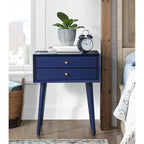 Canterbury-Side-Table-W/Power-port-USB-in-Blue
