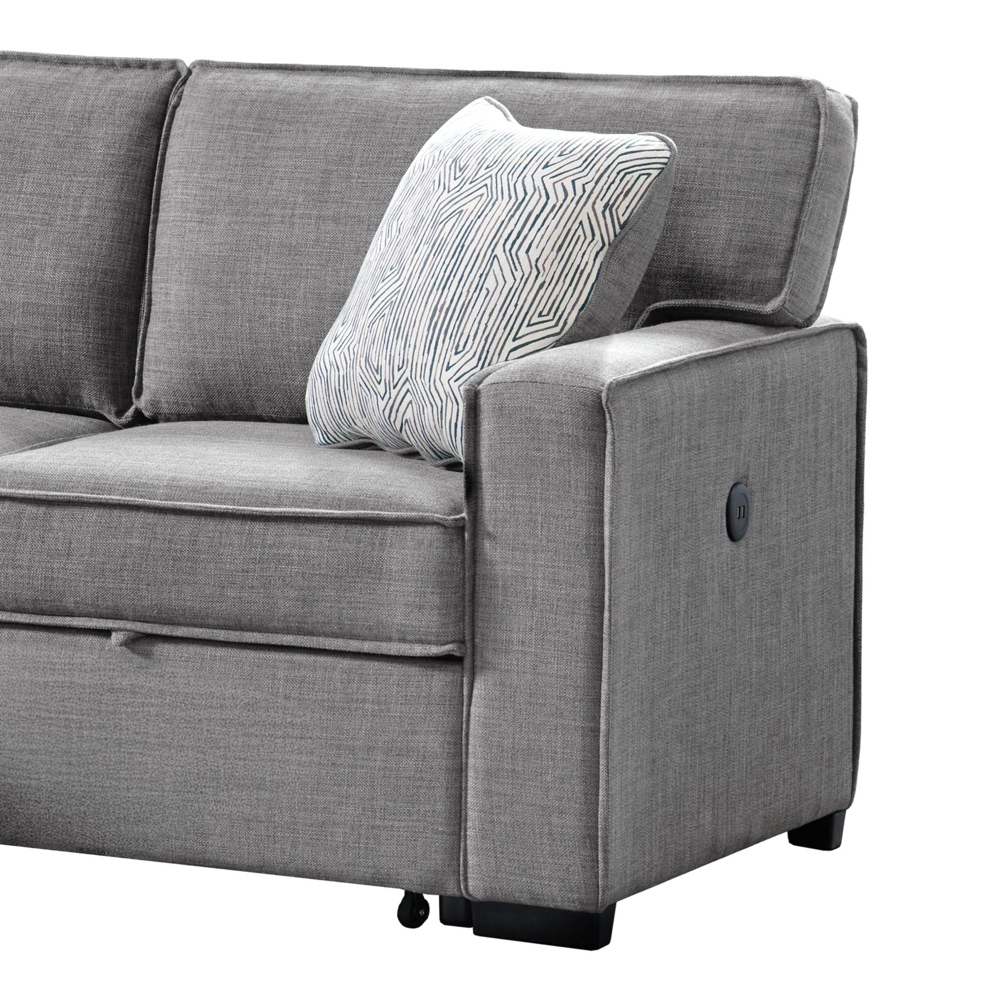 Caracas-Sectional-Sleeper-Chofa-with-Pull-Bed,-Drop-Table-&-USB-in-Palmer-Grey