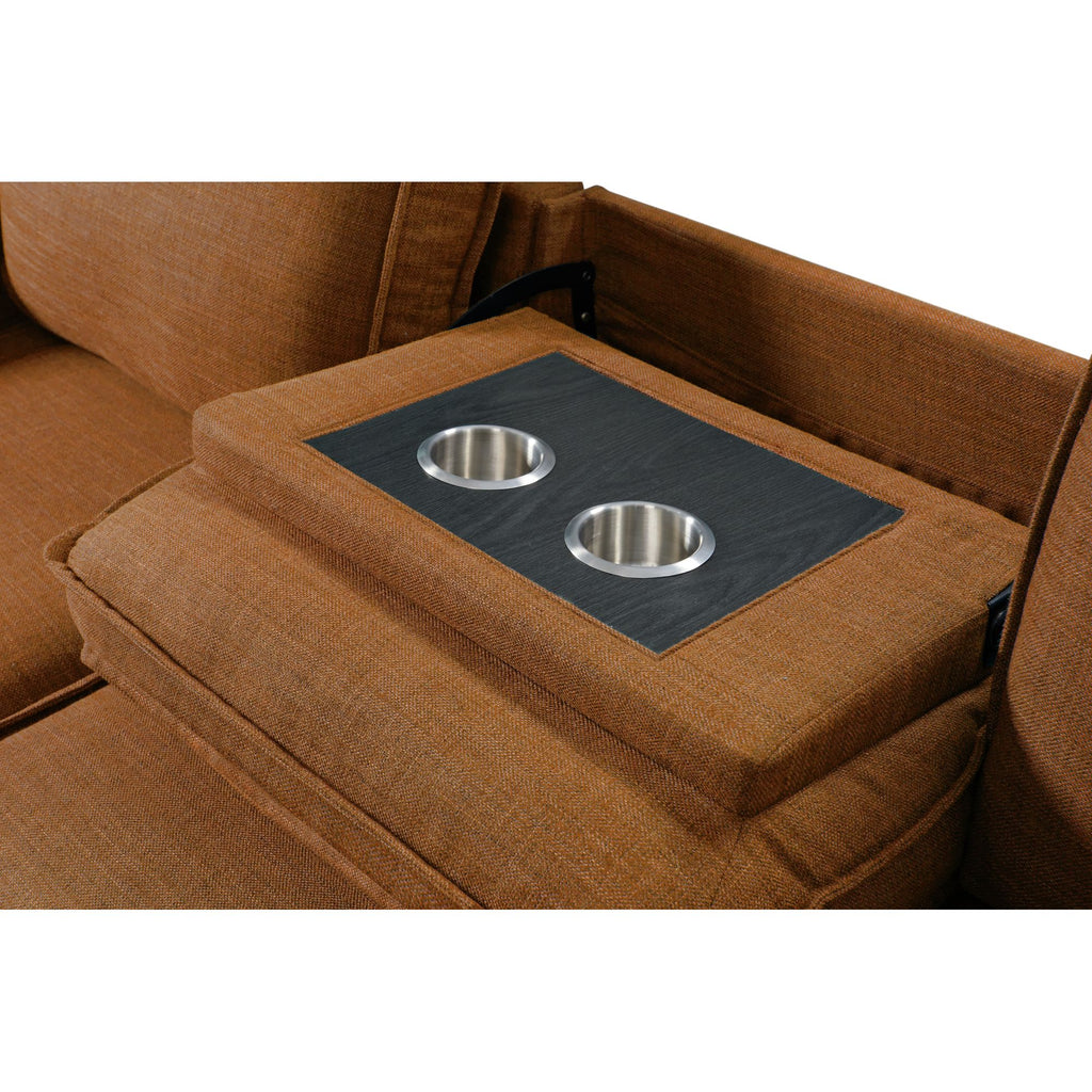 Caracas-Sectional-Sleeper-Sofa-with-Drop-Table-&-USB-in-Palmer-Russet