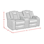 Carlo-Power-Motion-Loveseat-with-Power-Headrest,-Console-and-LED-in-Pebble-Oyster