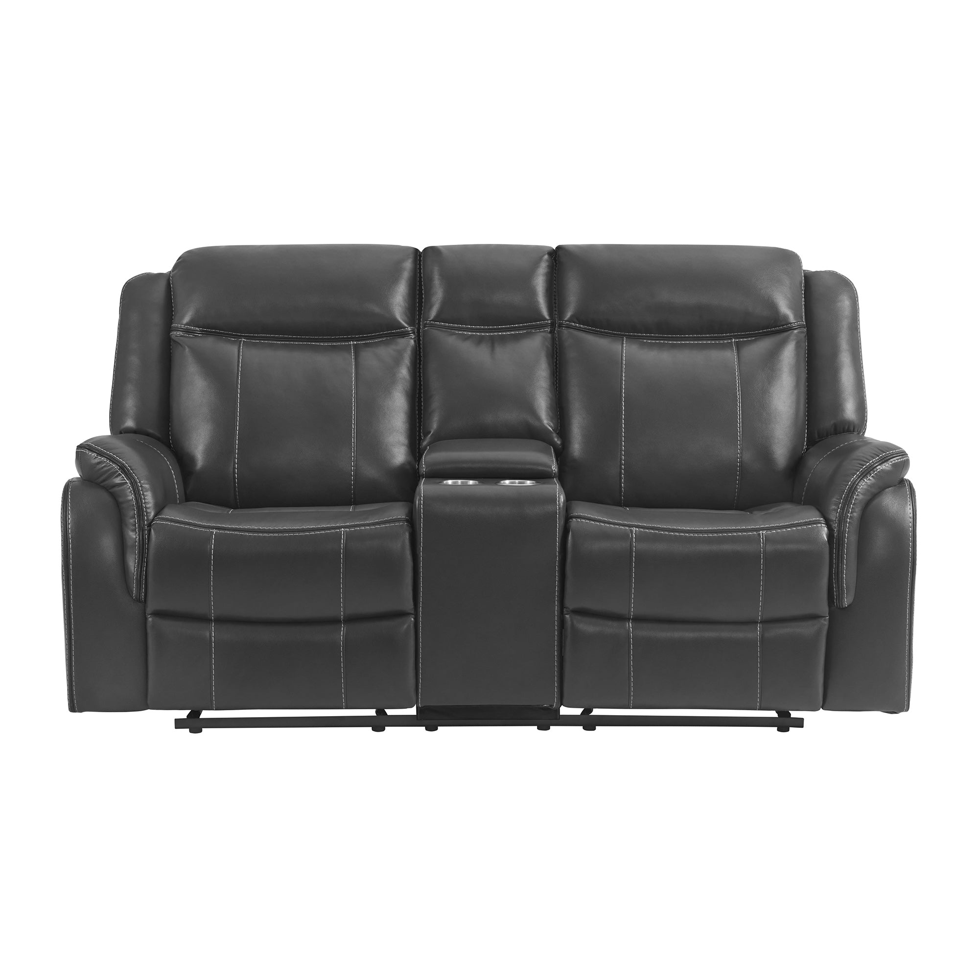 Carrera-Motion-Glider-Loveseat-with-Console-in-Grey