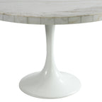 Celeste-Round-5PC-Dining-Set-Table-and-Four-Blue-Fabric-Chairs