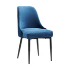 Celeste-Round-5PC-Dining-Set-Table-and-Four-Blue-Fabric-Chairs
