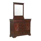 (B4800-11)-Chateau--Seven-Drawer-Dresser-&-Mirror-Set--Vintage-Cherry